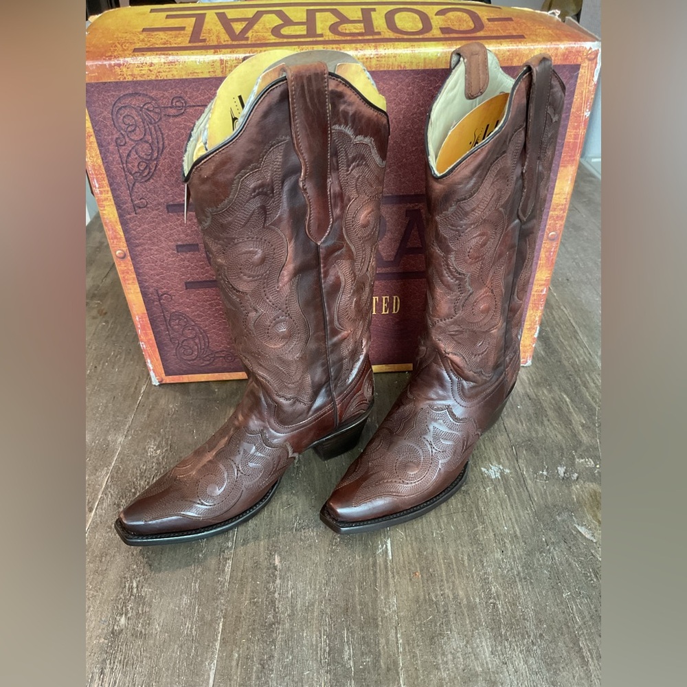 Corral LD BURNISHED BROWN EMBROIDERY Western Boots